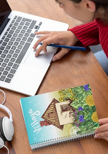 Art to Doors | Rural Retreat | Spiral Notebooks | A5 Size Paper | 120 Pages | 70 GSM Paper | Attractive Cover Designs