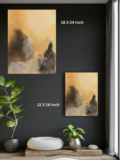 Art to Doors| Smoke & Light | Artist Debranjani Basu | Rectangle | Art Print | Home Decor | Wall Decor | Gift Items | Canvas Frame