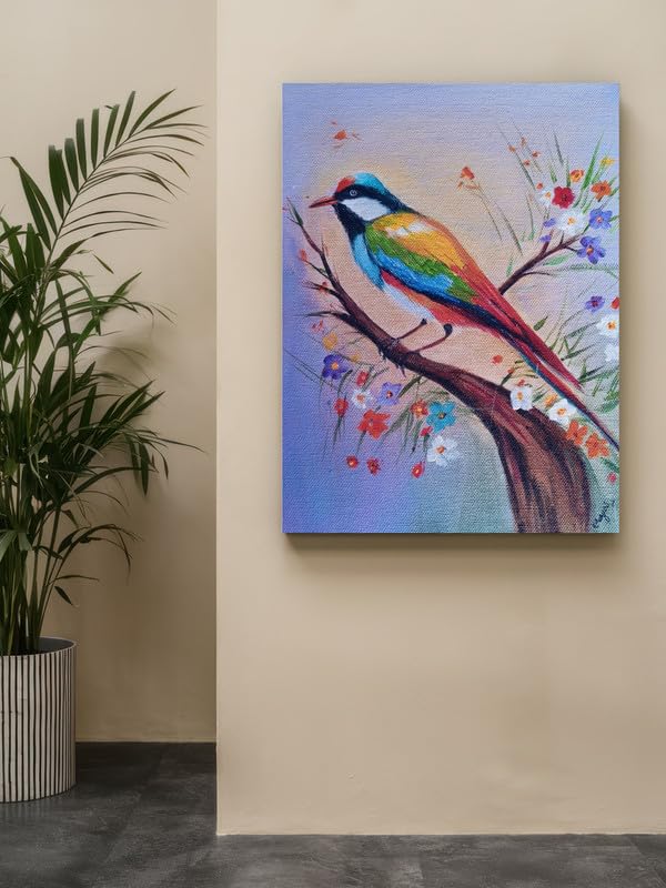 Art to Doors | Colorful Bird Painting | Artist Mayuri Verma | Vertical | Art Print | Home Decor | Wall Decor | Gift Items | Wall Art