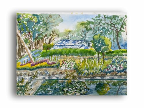 Art to Doors| A Hideout In The Nala Park, Pune| Artist Hubert Braganza| Rectangle | Art Print | Home Decor | Wall Decor | Gift Items | Canvas Frame