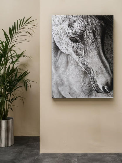 Art to Doors| Horse - 2 | Artist Patel Mahendra Babar | Rectangle | Art Print | Home Decor | Wall Decor | Gift Items | Canvas Frame