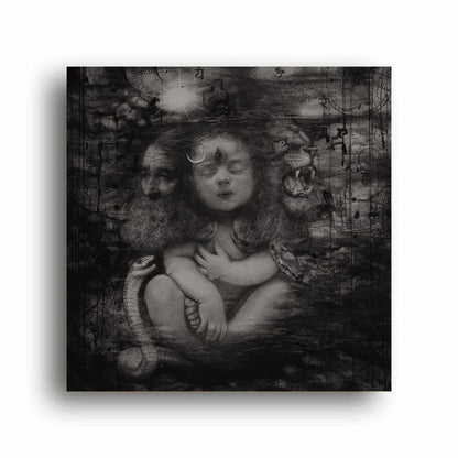 Art to Doors | Adi Yogi (The Lord Shiva) | Artist Arindam Gupta | Square | Art Print | Home Decor | Wall Decor | Gifts for Women | Gifts for Men | Wall Art | Canvas Frame
