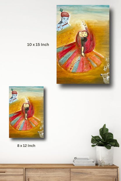 Art to Doors | Leela | Artist Dr Namrata Sharma | Vertical | Art Prints | Home Decor | Wall Decor | Gift Items | Wall Art | Canvas Frame