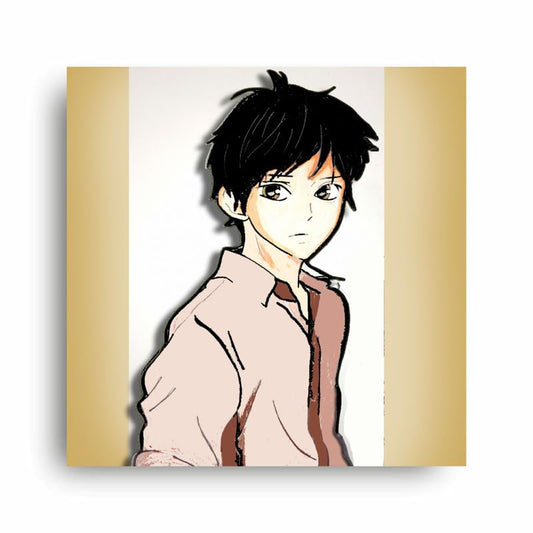 Art to Doors| Anime Glaze | Artist Reeja Roy| Square | Art Print | Home Decor | Wall Decor | Gift Items | Canvas Frame