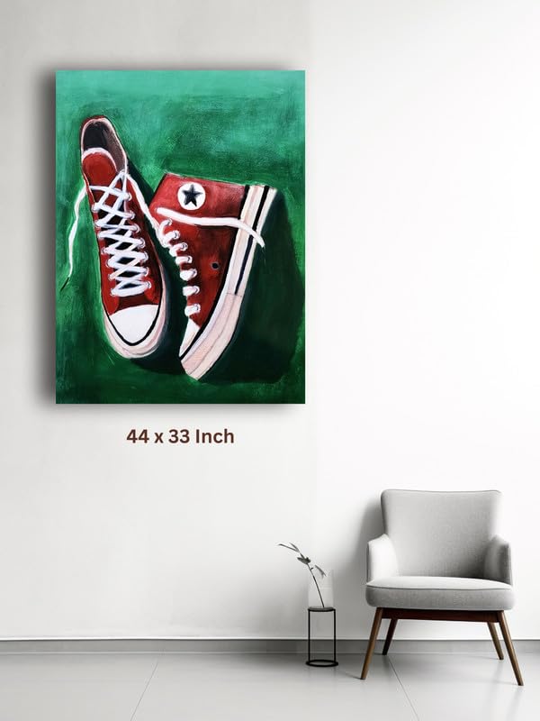 Art to Doors| Converse Shoes | Artist Fatima Akhun | Rectangle | Art Print | Home Decor | Wall Decor | Gift Items | Canvas Frame