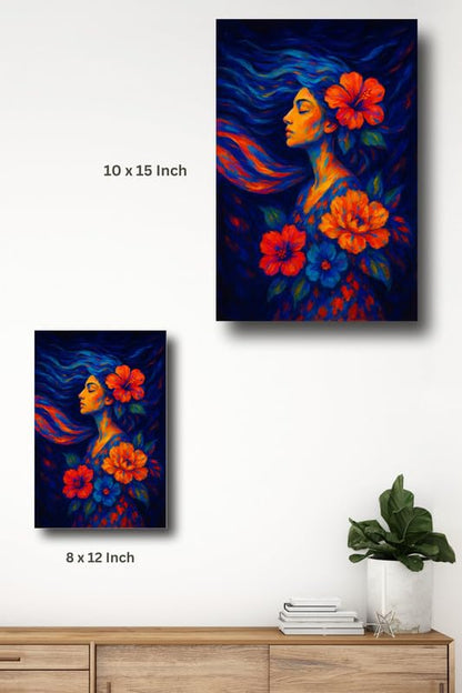 Art to Doors| Whisper Of The Wind | Artist Anima Konai | Rectangle | Art Print | Home Decor | Wall Decor | Gift Items | Canvas Frame
