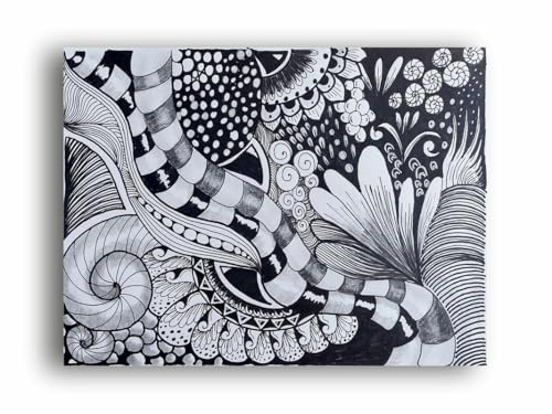 Art to Doors| Black And White | Artist Samarpita Banerjee | Rectangle | Art Print | Home Decor | Wall Decor | Gift Items | Canvas Frame
