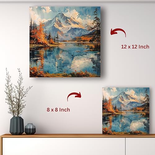 Art to Doors | Mountain's Embrace | Square | Art Print | Home Decor | Wall Decor | Gifts for Women | Gifts for Men | Wall Art |