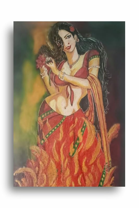 Art to Doors | Fire Beauty | Artist Ravindran Krishnan| Rectangle | Art Prints | Home Decor | Wall Art | Gift Items | Canvas Frame