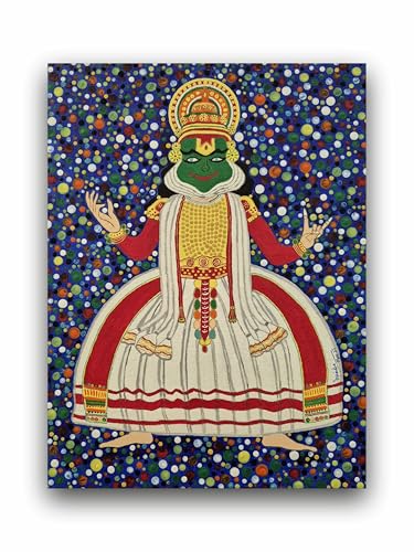 Art to Doors| Kathakali | Artist Manisha Ghoshal | Rectangle | Art Print | Home Decor | Wall Decor | Gift Items | Canvas Frame