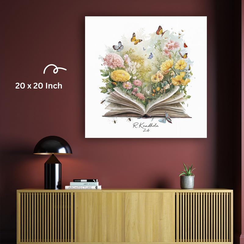 Art to Doors | Magic Of A Book | Square | Artist Riika Kandhola | Home Decor | Wall Art | Gifts for Women | Gifts for Men | Canvas Frame