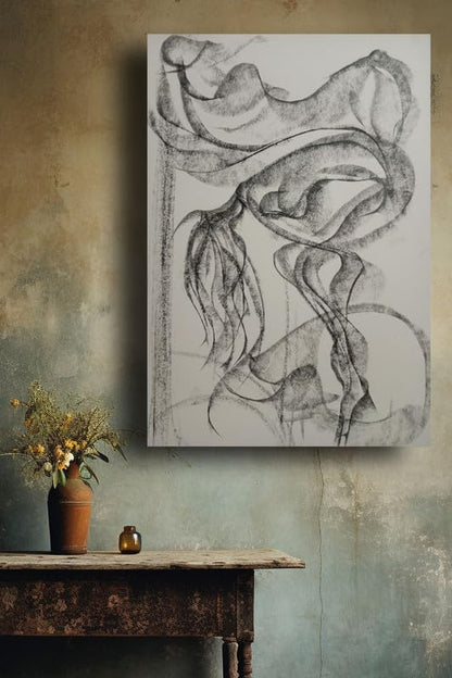 Art to Doors| Kalu | Artist Mahesh Jain | Rectangle | Art Print | Home Decor | Wall Decor | Gift Items | Canvas Frame