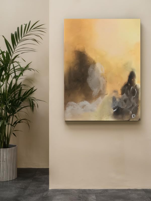 Art to Doors| Smoke & Light | Artist Debranjani Basu | Rectangle | Art Print | Home Decor | Wall Decor | Gift Items | Canvas Frame