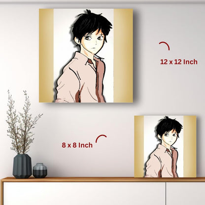 Art to Doors| Anime Glaze | Artist Reeja Roy| Square | Art Print | Home Decor | Wall Decor | Gift Items | Canvas Frame