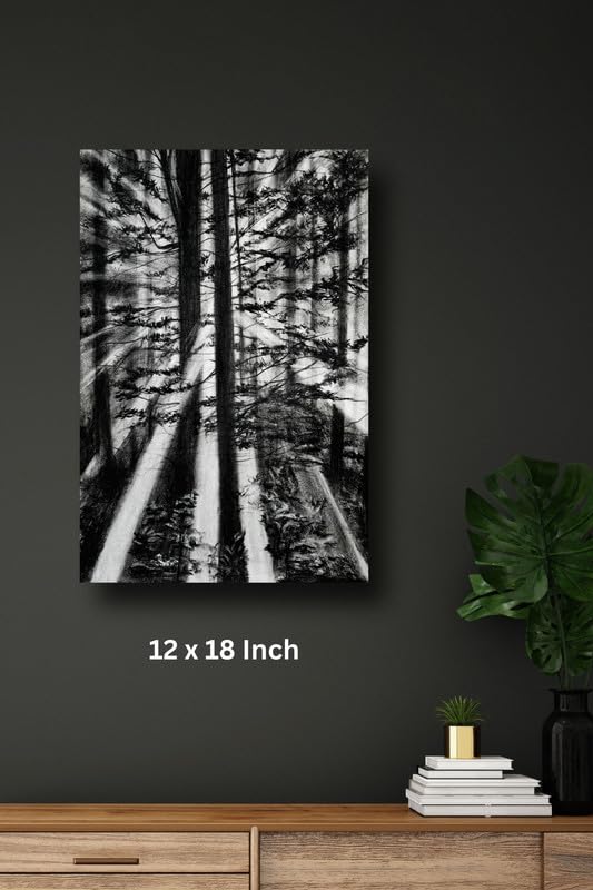 Art to Doors| Forest Light | Artist Fatima Akhun | Rectangle | Art Print | Home Decor | Wall Decor | Gift Items | Canvas Frame
