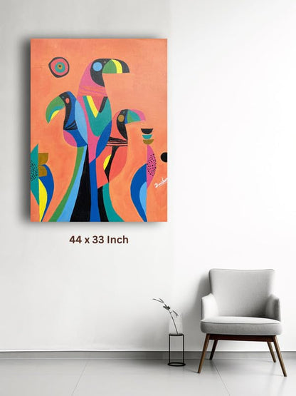 Art to Doors | Toucan Modern Art | Artist Darshana Shinde | Rectangle | Art Prints | Home Decor | Wall Art | Gift Items | Canvas Frame
