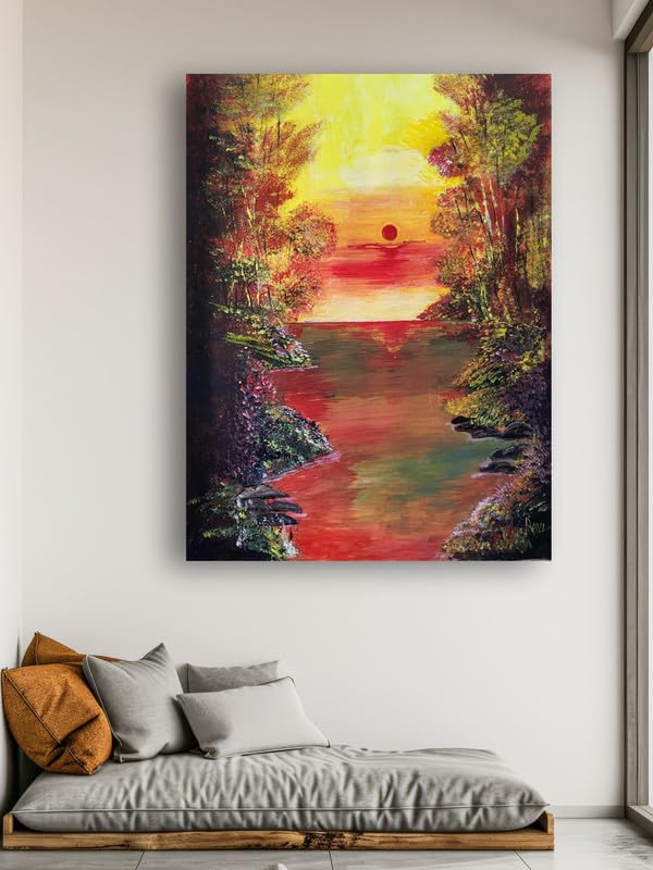 Art to Doors | Nature Beauty 1 | Artist Ravindran Krishnan | Rectangle | Art Prints | Home Decor | Wall Art | Gift Items | Canvas Frame
