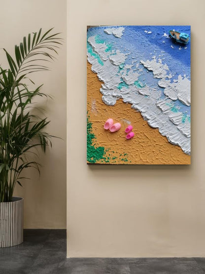 Art to Doors | Feeling In Ocean | Artist Dhanashree Godbole | Rectangle | Home Decor | Wall Art | Gifts for Women | Gifts for Men | Canvas Frame