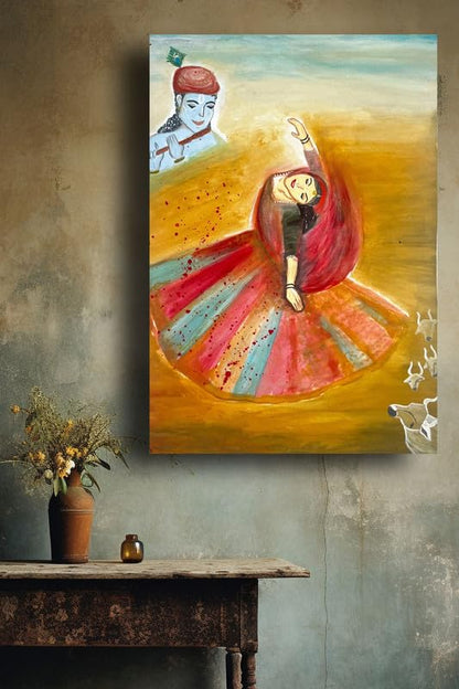Art to Doors | Leela | Artist Dr Namrata Sharma | Vertical | Art Prints | Home Decor | Wall Decor | Gift Items | Wall Art | Canvas Frame
