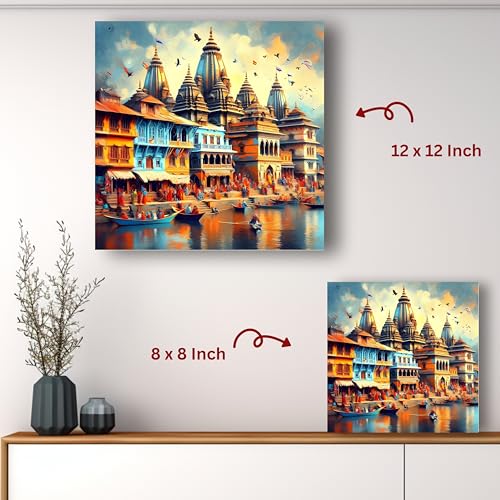 Art to Doors | Sacred Temple Statue Art | Square | Art Print | Home Decor | Wall Decor | Gifts for Women | Gifts for Men | Gift Items | Wall Art