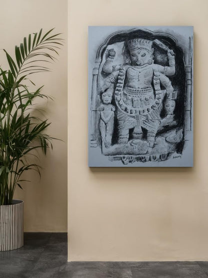 Art to Doors | Terracotta Kali Idol | Artist Avishek Nag | Vertical | Art Print | Home Decor | Wall Decor | Gift Items | Wall Art