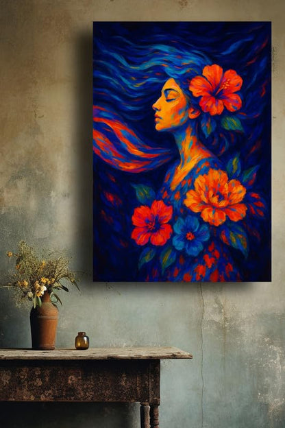 Art to Doors| Whisper Of The Wind | Artist Anima Konai | Rectangle | Art Print | Home Decor | Wall Decor | Gift Items | Canvas Frame