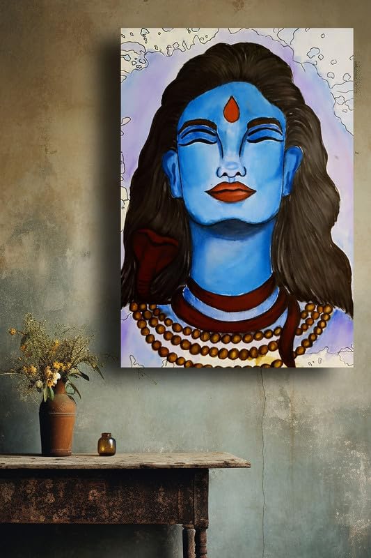 Art to Doors| Lord Shiva Artwork | Artist Kalakarish | Rectangle | Art Print | Home Decor | Wall Decor | Gift Items | Canvas Frame