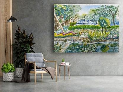 Art to Doors| A Hideout In The Nala Park, Pune| Artist Hubert Braganza| Rectangle | Art Print | Home Decor | Wall Decor | Gift Items | Canvas Frame