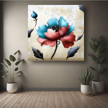 Art to Doors | Dual Bloom | Square | Art Print | Home Decor | Wall Decor | Gifts for Women | Gifts for Men | Wall Art |