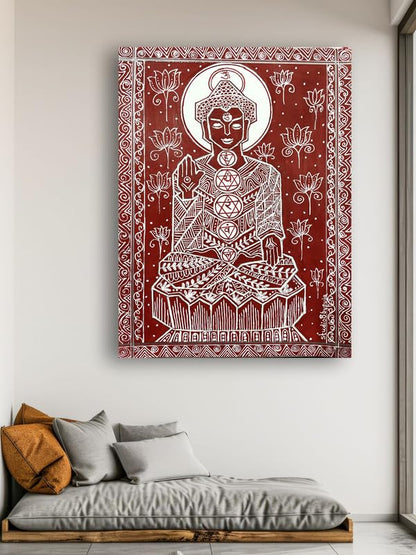 Art to Doors| Body Chakras | Artist Puja Kumari | Rectangle | Art Print | Home Decor | Wall Decor | Gift Items | Canvas Frame