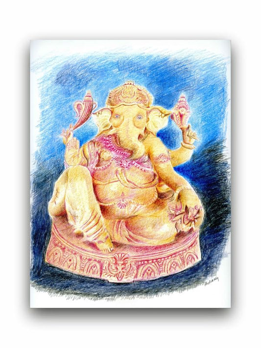 Art to Doors | Sri Ganesh | Artist Avishek Nag | Vertical | Art Prints | Home Decor | Wall Art | Gift Items | Canvas Frame