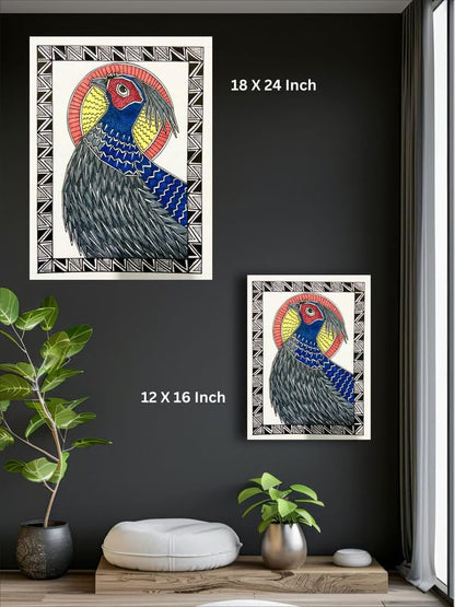 Art to Doors | Kalij Phesant | Artist Puja Kumari | Vertical | Art Prints | Home Decor | Wall Art | Gift Items | Canvas Frame