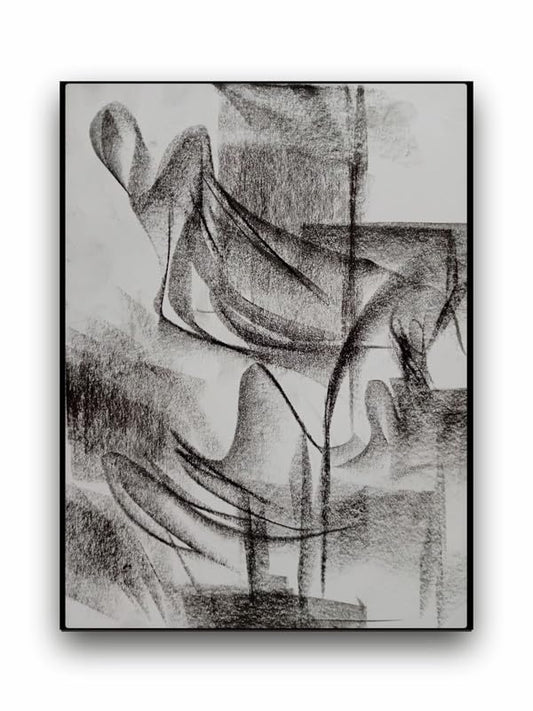 Art to Doors| Charcoal Composition| Artist Saravanan Varatharajan| Rectangle | Art Print | Home Decor | Wall Decor | Gift Items | Canvas Frame