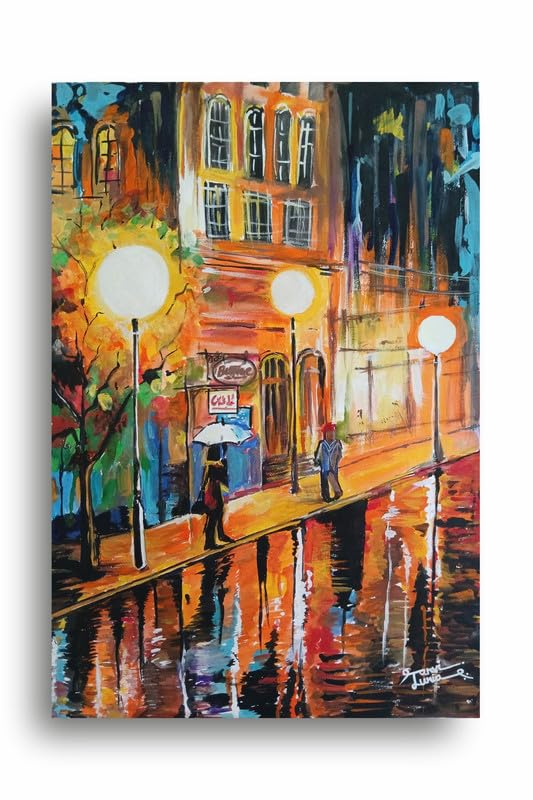 Art to Doors | Abstract Painting | Artist Tanvi Lunia | Vertical | Art Prints | Home Decor | Wall Decor | Gift Items | Wall Art | Canvas Frame
