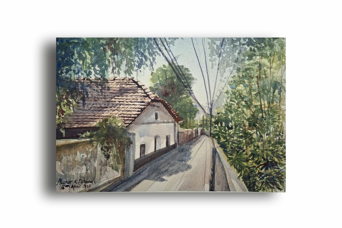 Art to Doors | The Calming Shade | Artist Neehar Kiran Dabade | Rectangle | Art Prints | Home Decor | Wall Art | Gift Items | Canvas Frame