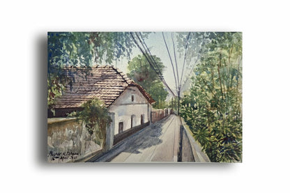 Art to Doors | The Calming Shade | Artist Neehar Kiran Dabade | Rectangle | Art Prints | Home Decor | Wall Art | Gift Items | Canvas Frame