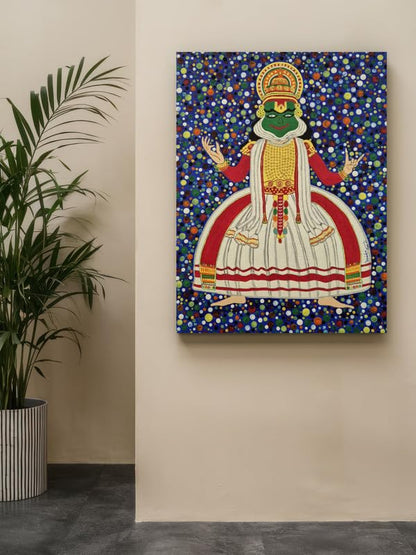 Art to Doors| Kathakali | Artist Manisha Ghoshal | Rectangle | Art Print | Home Decor | Wall Decor | Gift Items | Canvas Frame