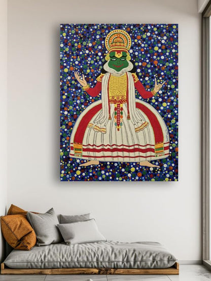 Art to Doors| Kathakali | Artist Manisha Ghoshal | Rectangle | Art Print | Home Decor | Wall Decor | Gift Items | Canvas Frame