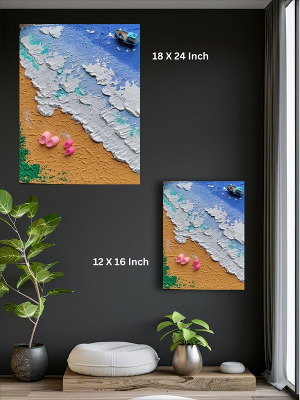 Art to Doors | Feeling In Ocean | Artist Dhanashree Godbole | Rectangle | Home Decor | Wall Art | Gifts for Women | Gifts for Men | Canvas Frame