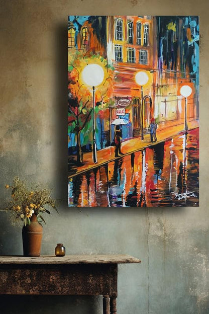 Art to Doors | Abstract Painting | Artist Tanvi Lunia | Vertical | Art Prints | Home Decor | Wall Decor | Gift Items | Wall Art | Canvas Frame