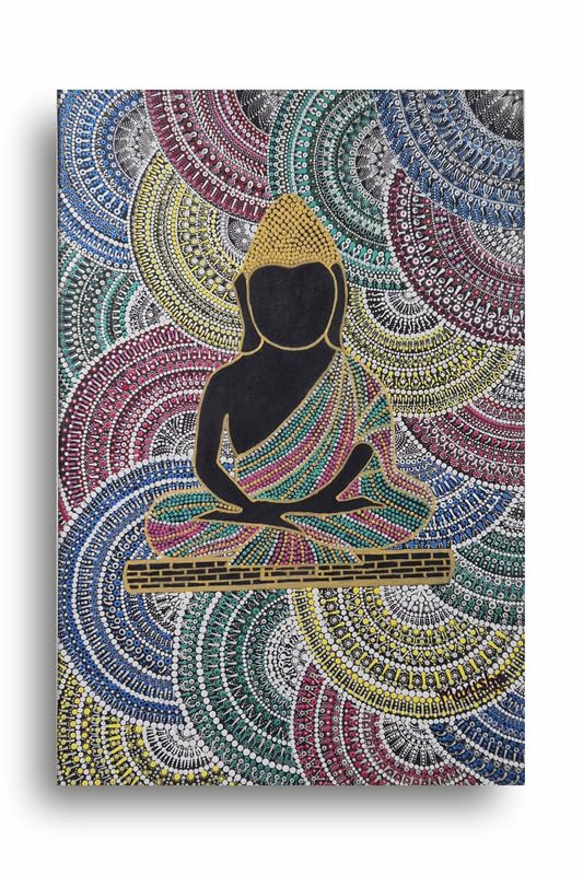 Art to Doors| Peace Within- The Buddha | Artist Manisha Ghoshal | Rectangle | Art Print | Home Decor | Wall Decor | Gift Items | Canvas Frame